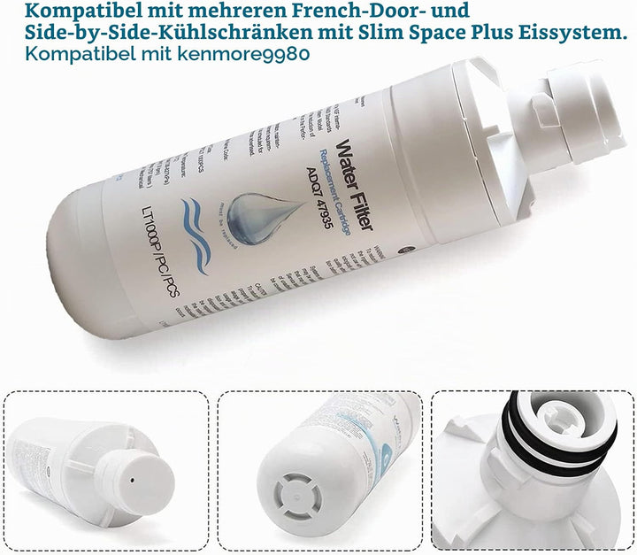 Lt1000p/Pc/Pcs Water Filter für Kuehlschrank, Extern Kühlschrank Wasserfilter ADQ747935, NSF-Zertifi