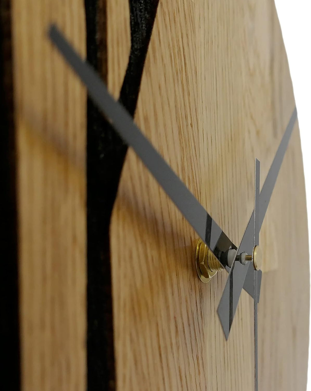 SENTOP Wanduhr aus Holz, Wanduhr aus Eiche, Moderne Wanduhr, Heimdekoration, Wanduhr aus echtem Eich