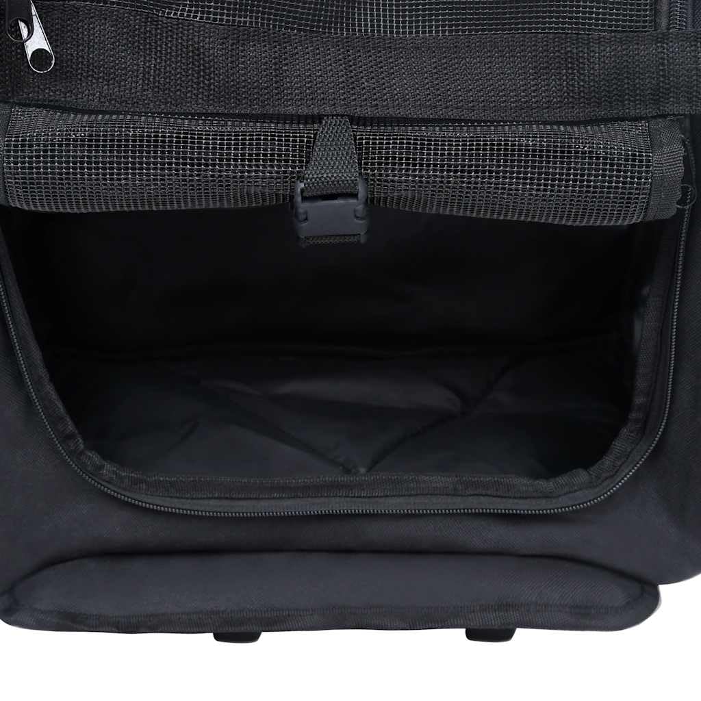 vidaXL Haustiertrolley Faltbar Schwarz Hundetrolley Rucksack Transporttasche, Schwarz