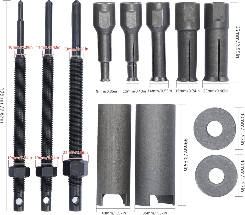 aleawol 9-23 mm Innen Radlager Abzieher, Motorrad Innenlager Abzieher Lagerabzieher Ausbauwerkzeug S