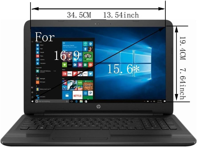 15,6 "Laptop Displayschutzfolie, Blendschutz Anti-Fingerabdruck Displayschutzfolie für alle 16: 9 Se