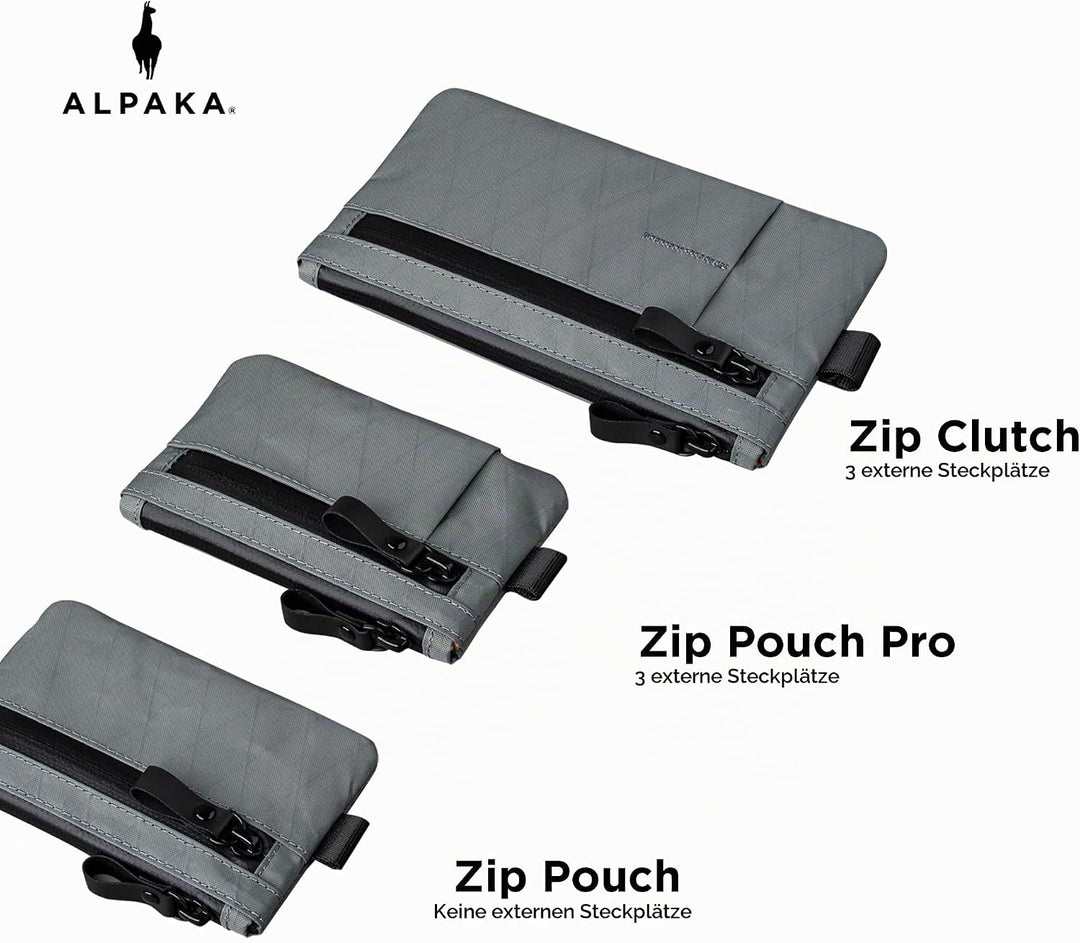 ALPAKA Reissverschlussfach VX21, Schiefergrau, S, Minimalistisch