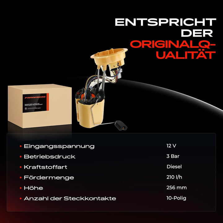 Frankberg 1x Kraftstoffpumpe Fördereinheit Kompatibel mit A6 Allroad 4GH 4GJ 2012-2016 A6 Avant 4G5