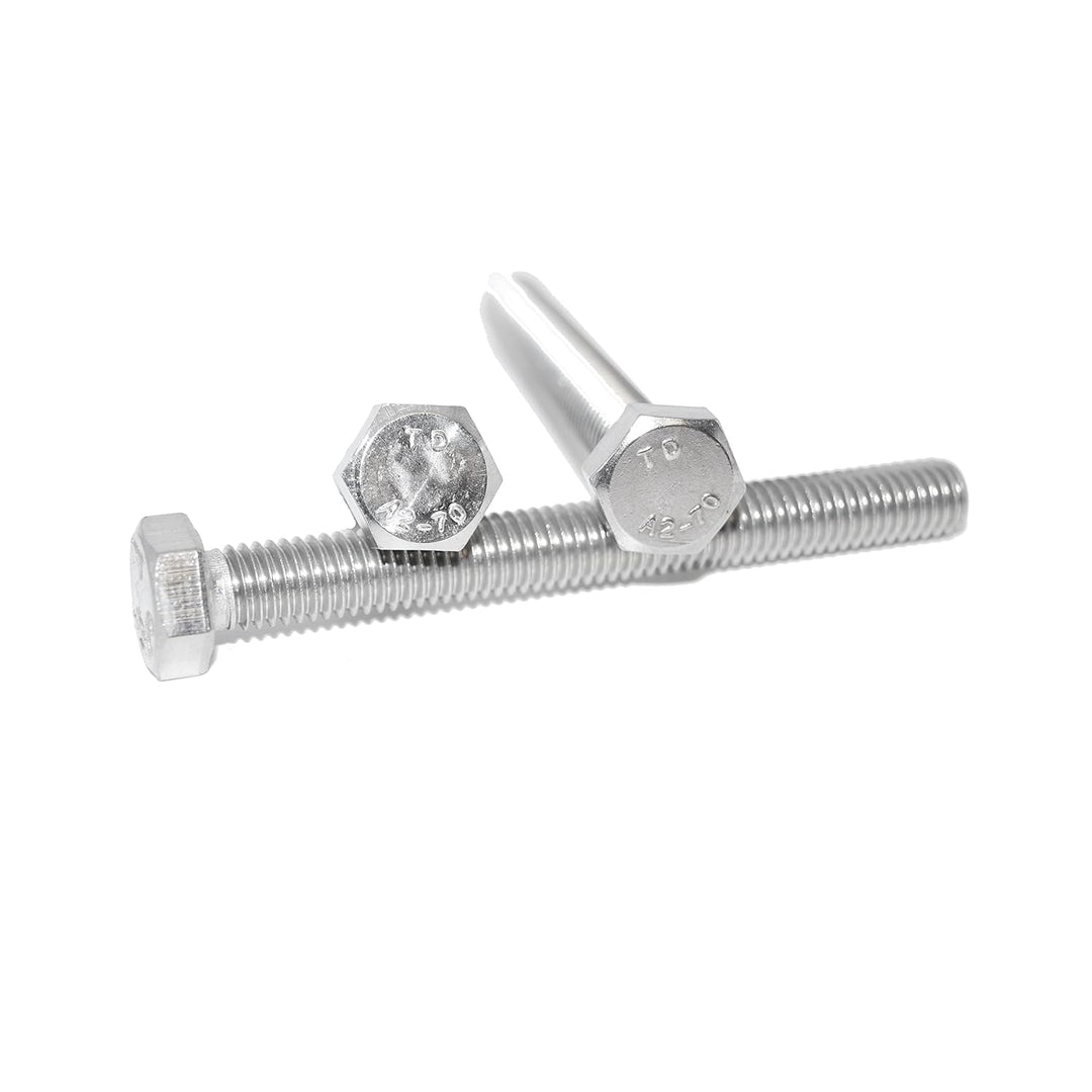 Sechskantschrauben M6X170 6 Stück DIN 933 A2 Edelstahl rostfrei, Maschinenschraube mit Vollgewinde,