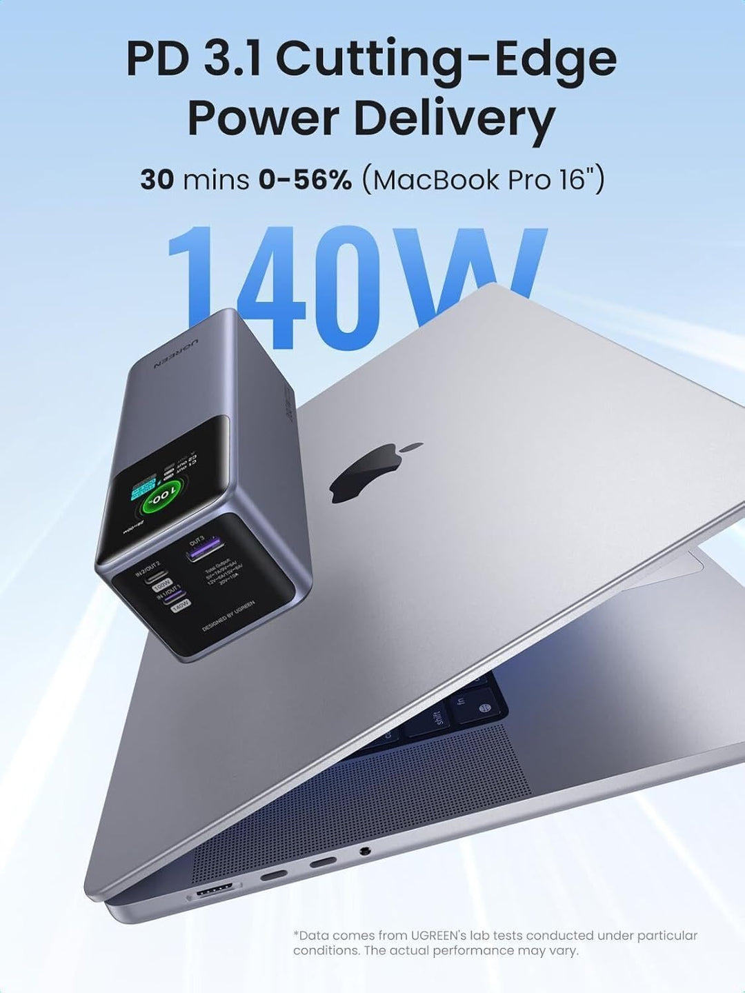 Power bank Ugreen Nexode 200W 25000mAh carga rápida