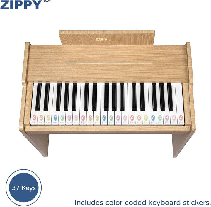 ZIPPY MAT Kinder Klavier Tastatur, 37 Tasten Digitalpiano für Kinder, Musik Lerninstrument Spielzeug