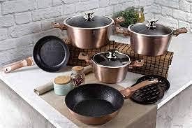 BH/6161 Kochgeschirr-Set, 17 Stück, Metallic Line Rose Gold Edition