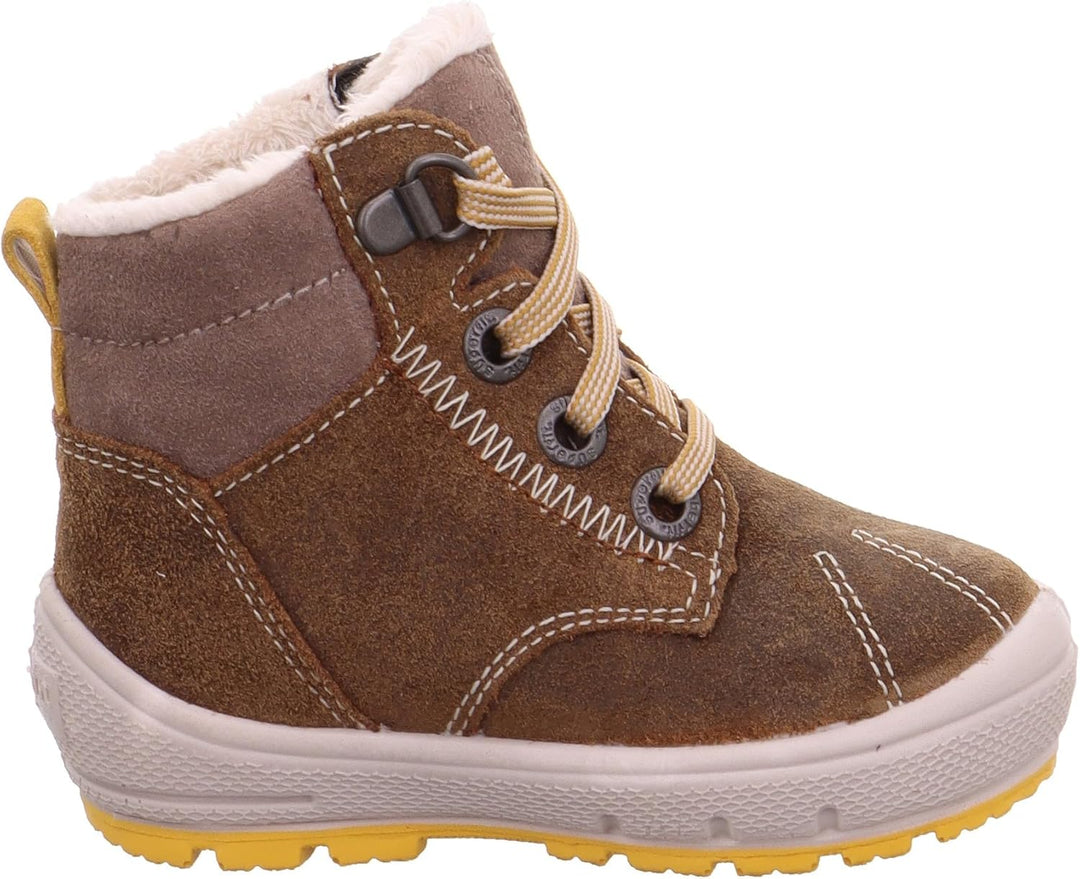 Superfit Baby-Jungen Groovy Warm Gefütterte Gore-tex Schneestiefel 19 EU Braun Gelb 3000, 19 EU Brau