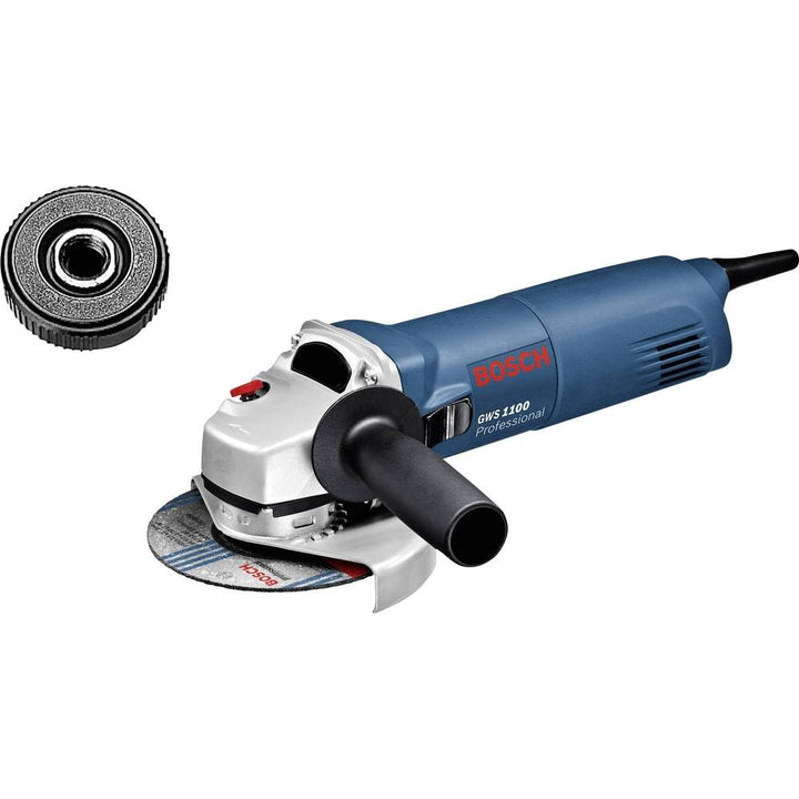 Bosch Professional GWS 1100 Winkelschleifer mit SDS Click im Karton, 0601822400 Basic Single