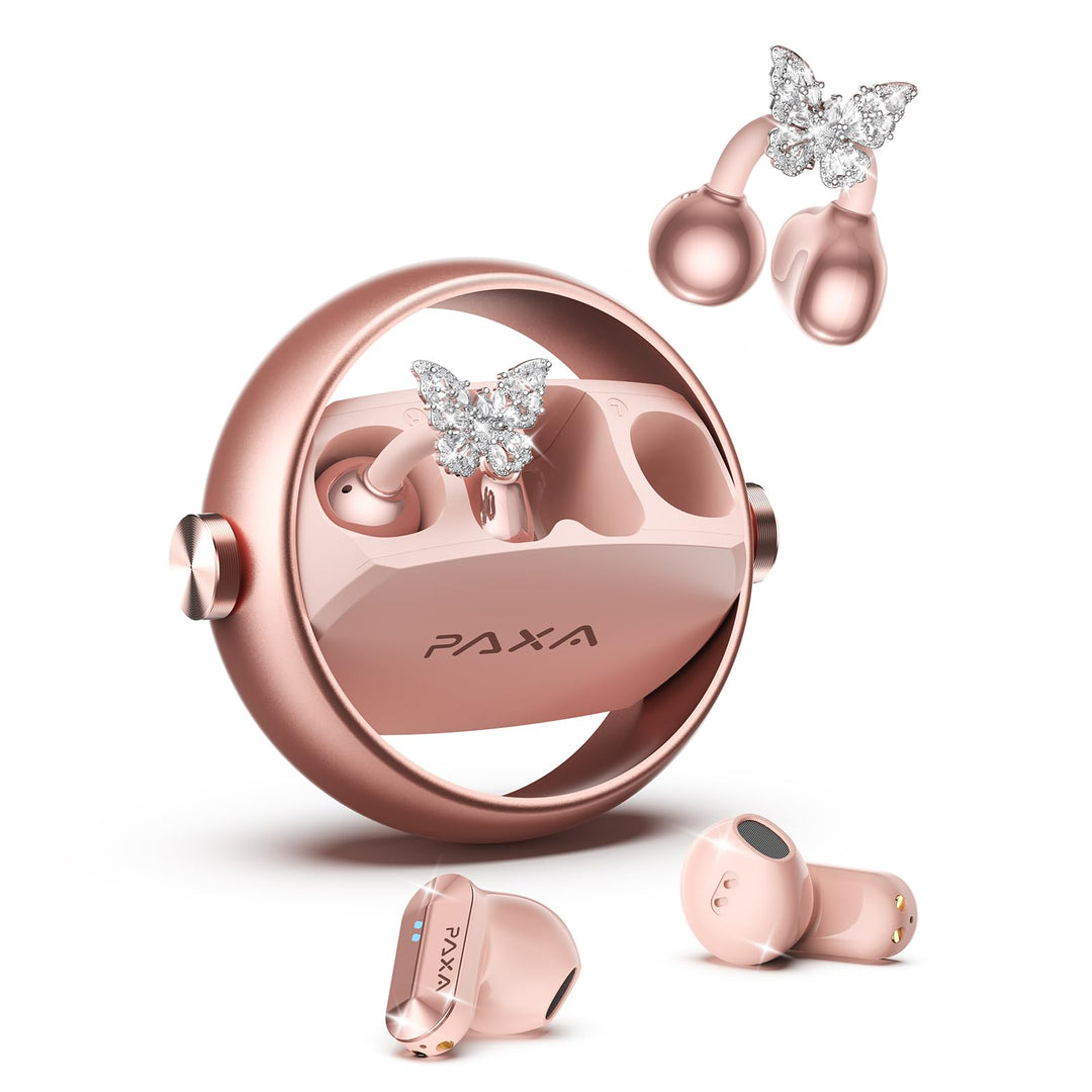 PAXA 3-in-1-Ohrringe Open Ear Kopfhörer, Stylische Modische Open Ear Kabellose Clip kopfhörer In Ear