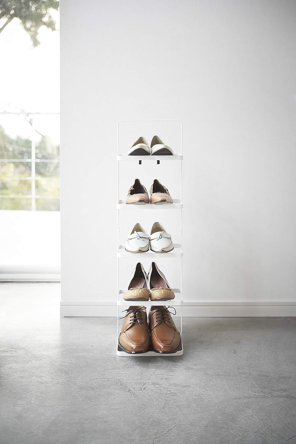 Shoe rack small - Tower - white Weiss Single, Weiss Single