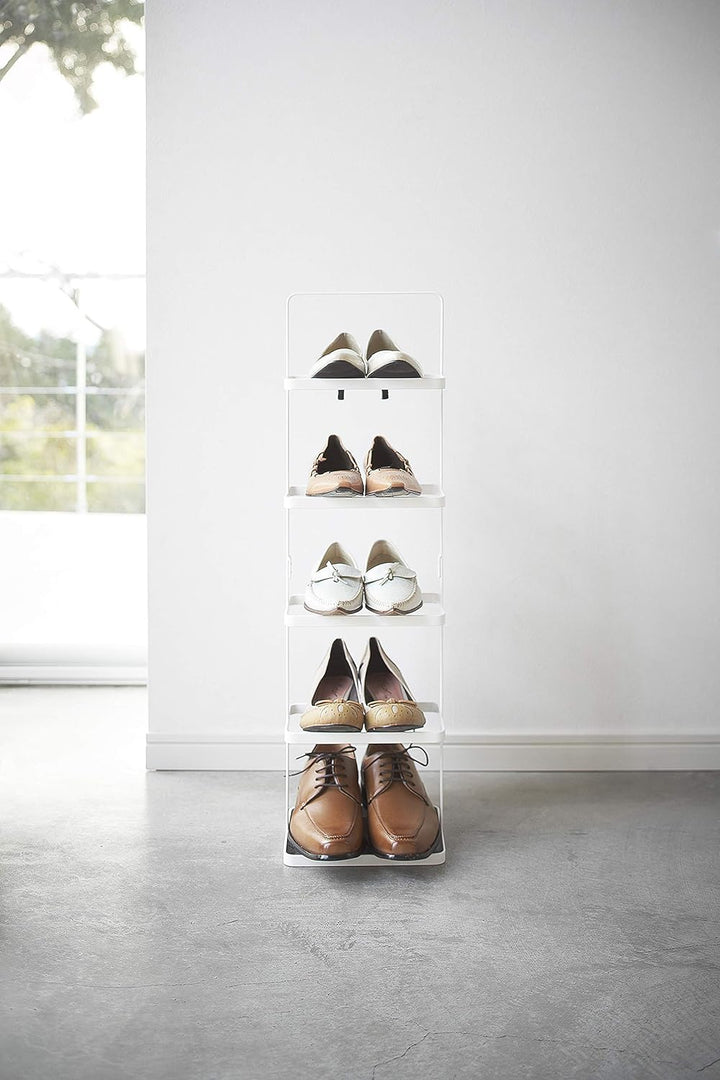 Shoe rack small - Tower - white Weiss Single, Weiss Single