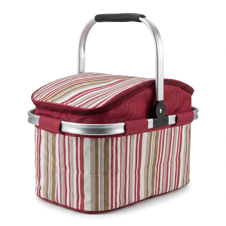 Einkaufskorb Faltbar Isolierkorb 27L,Wasserdichter Thermokorb mit Aluminiumrahmen,Kühltasche für Pic