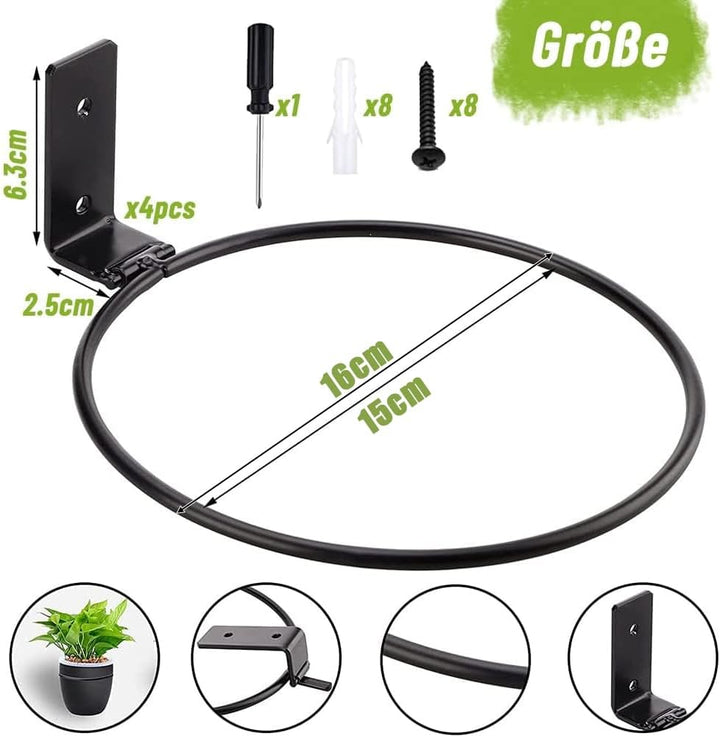 Anyingkai Blumentopf Wandhalterung,Faltbarer Blumentopfhalter Wand,Outdoor Blumentopfhalter Wand, Bl
