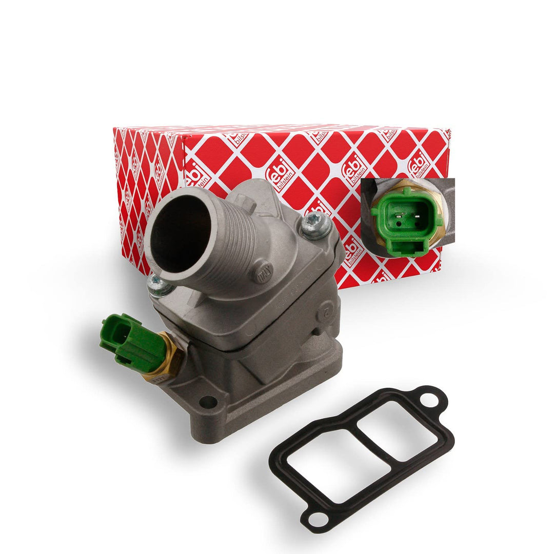febi bilstein 34850 Thermostat mit Gehäuse, Dichtung und Temperatursensor , 1 Stück