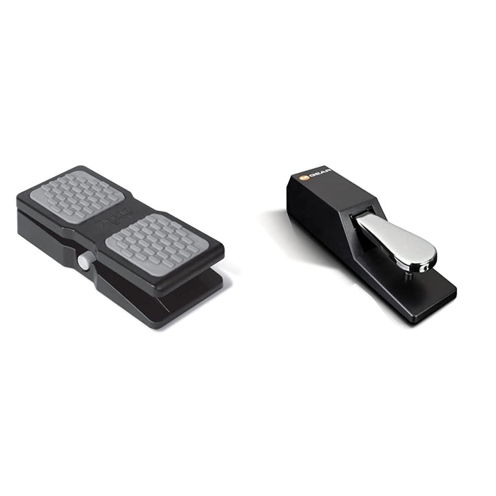 M-Audio EX-P - Expression-Fusspedal - schwarz & M-Audio SP-2 - Universal Sustain Pedal mit Piano Sty