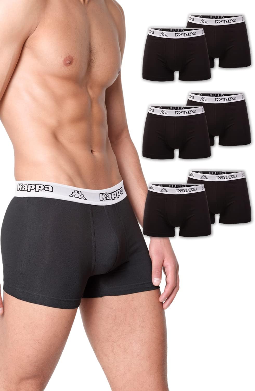 Kappa Enge Boxershorts 6er Pack VINESTA I Retro Pants für Männer aus Baumwolle I reissfeste & atmung