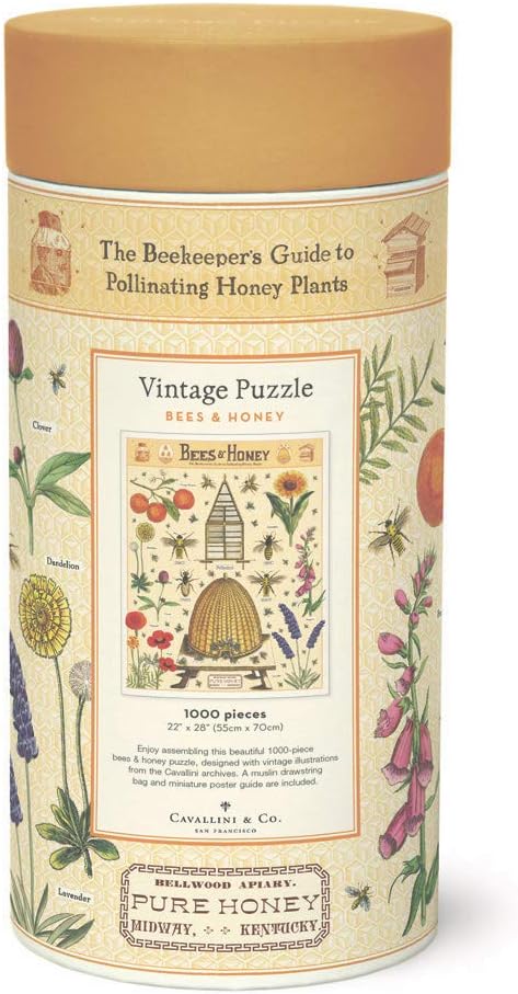 Cavallini Papers & Co. PZL/BEE Bienen & Honig 1000 Teile Puzzle, Mehrfarbig/Meereswellen (Ocean Tide