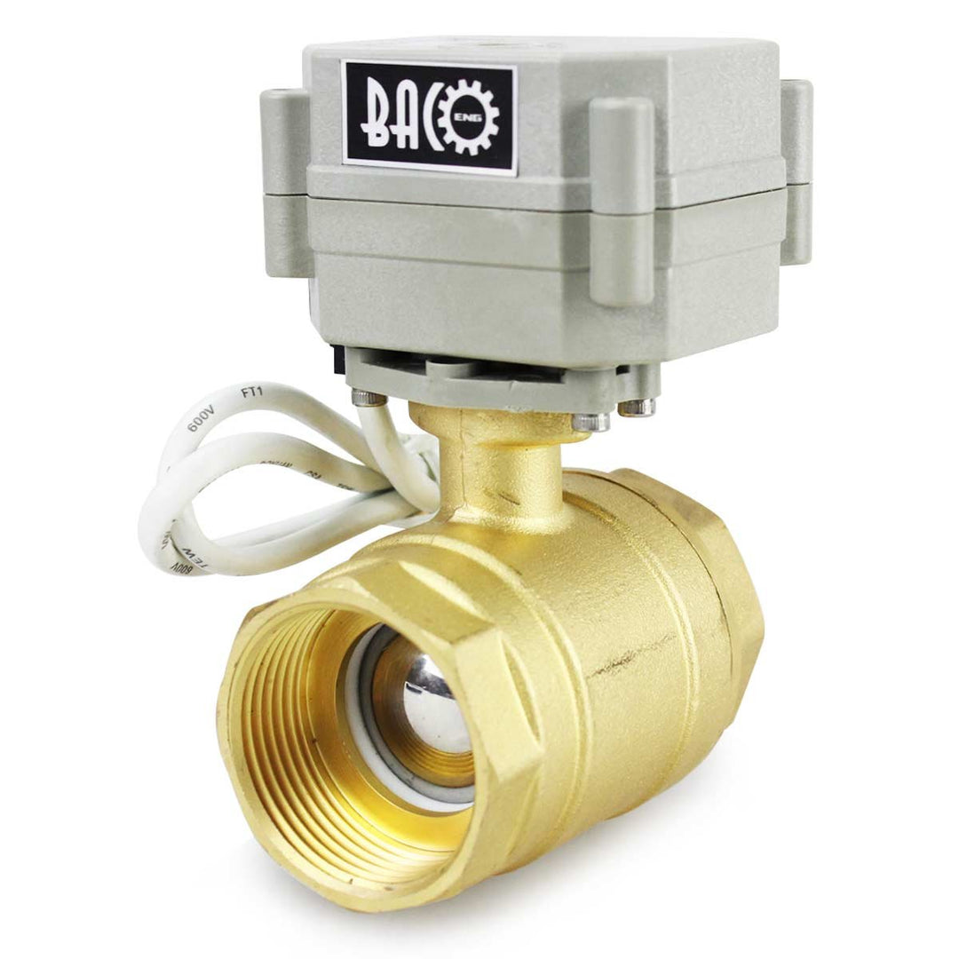 BACOENG AC110-230V 2 Wege 1-1/4" Messing Motorkugelhahn Zonenventil CR202C 2 Drähte Elektrische Kuge