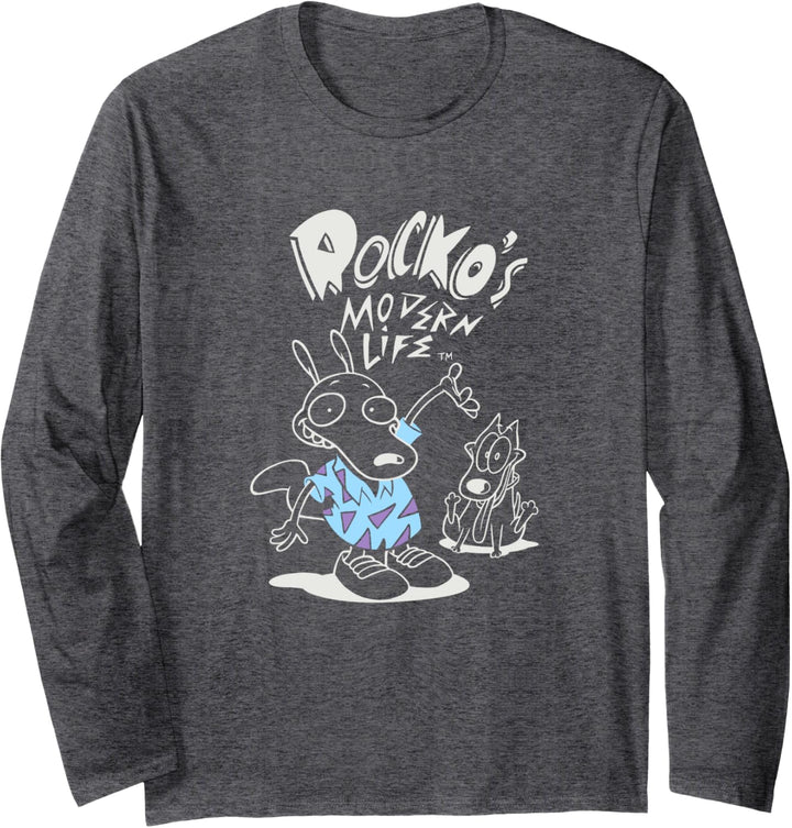 Rocko's Modern Life Outline Contrast Retro Langarmshirt
