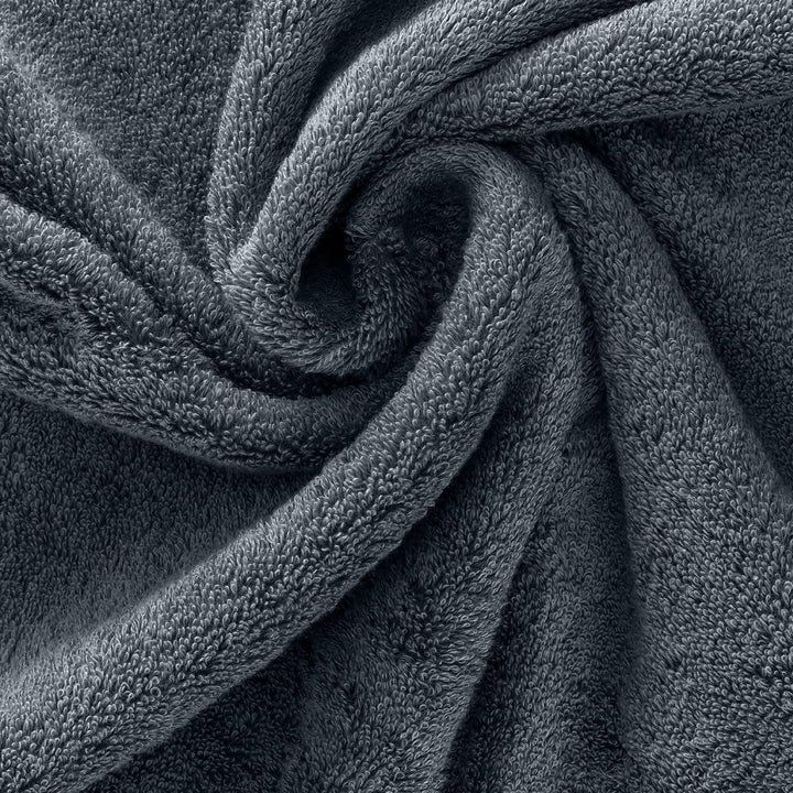 herzbach home Premium Badetuch 100 x 150 cm (anthrazit) – Grosses, weiches &amp; saugstarkes Badehandtuc
