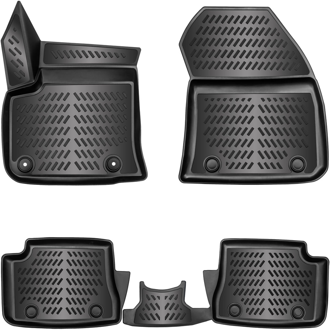 ELMASLINE Design 3D Gummimatten Set für OPEL Corsa-E (Elektro) ab 2019 | Extra hoher Rand | Corsa F