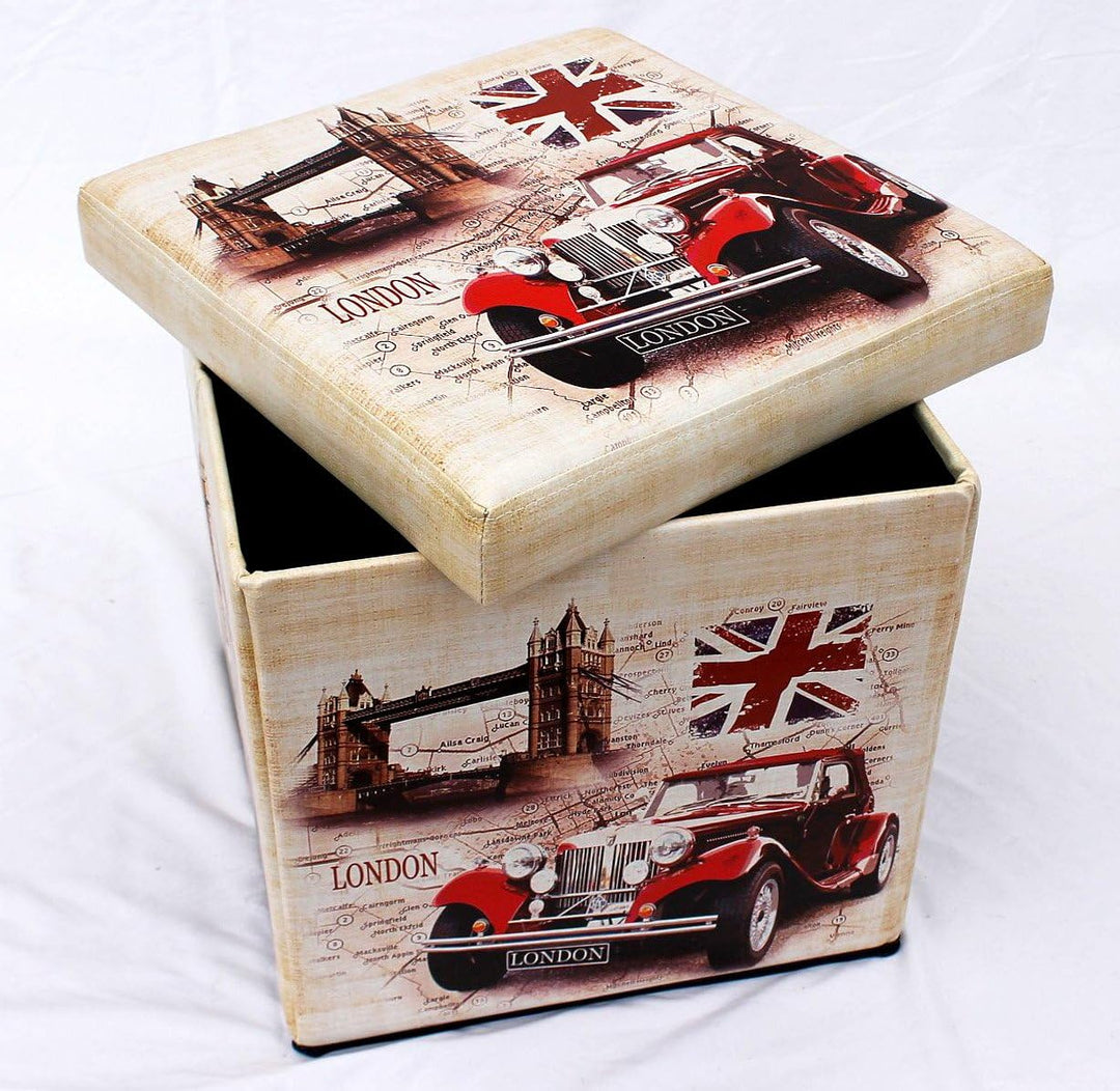 DanDiBo Hocker aus Kunstleder Sitzhocker 2219 Aufbewahrungsbox 40 cm Sitzwürfel Truhe KOR