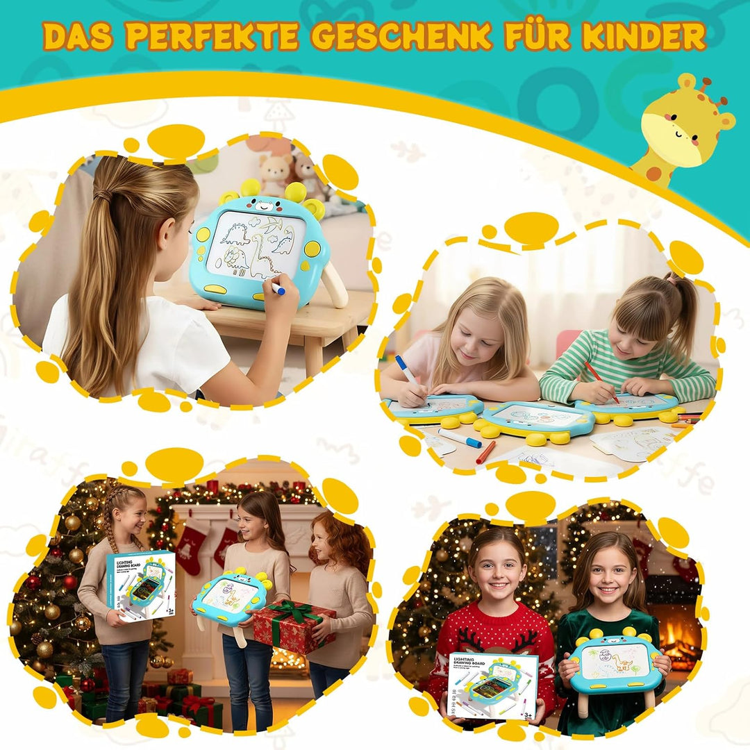 Leuchtendes Led Zeichenbrett für Kinder, Led Zeichenbrett mit 8 Farben Stift, 8 Beleuchtungsmodi, Ab