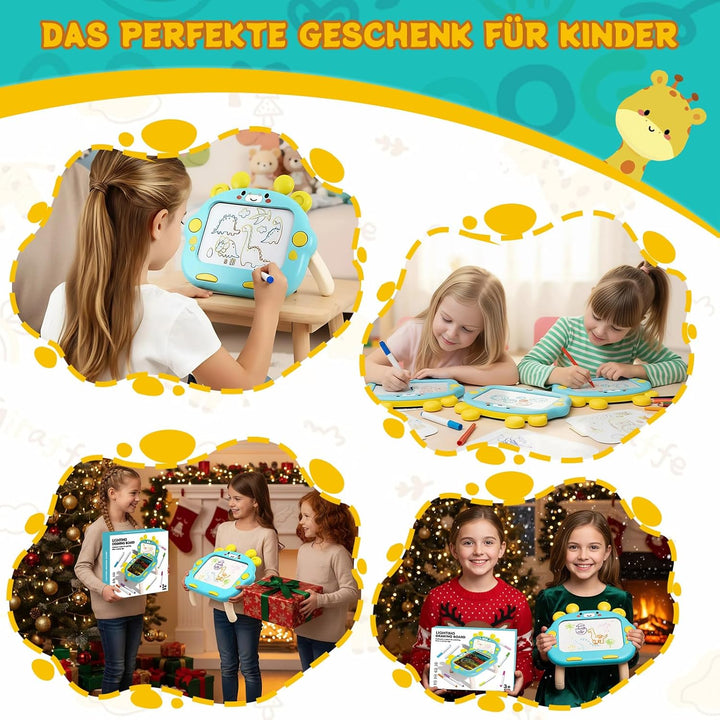 Leuchtendes Led Zeichenbrett für Kinder, Led Zeichenbrett mit 8 Farben Stift, 8 Beleuchtungsmodi, Ab