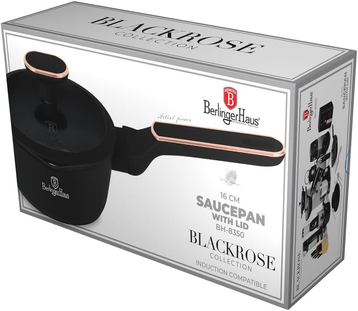 Berlinger Haus Stieltopf 16 cm TitanPro Antihaft Induktion Kompakt Backofen spülmaschinengeeignet So