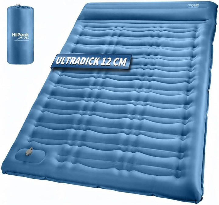 HiiPeak Ultraleichte Isomatte aufblasend - Luftmatratze Camping mit integrierter Fusspumpe &amp; Kissen,