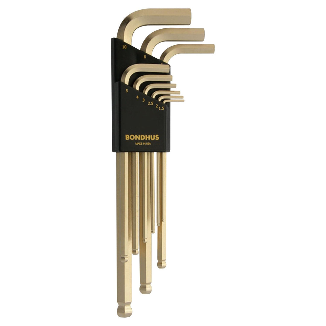 Bondhus 38099 GoldGuard Ballpoint L-Wrench, Gold, WS: 1.5, 2, 2.5, 3, 4, 5, 6, 8 und 10mm, WS: 1.5,