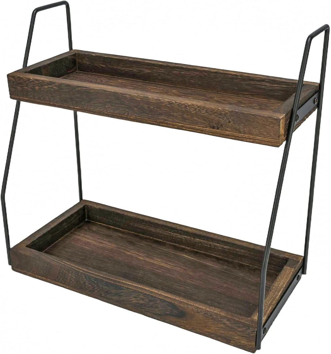XUDREZ Kaffee Organizer, 2-stöckig Kaffeebar Zubehör Organizer Holz kaffeestation tassenregal, Küche