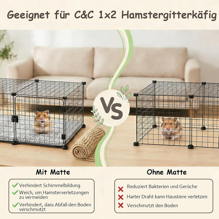 Pipipads Meerschweinchen 2 teilig C&C 1x2 Gitterkäfige Meerschweinchen Unterlage Decke Hamster Kanin