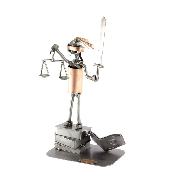Steelman24 I Schraubenmännchen Justizia I Made in Germany I Handarbeit I Geschenkidee I Stahlfigur I
