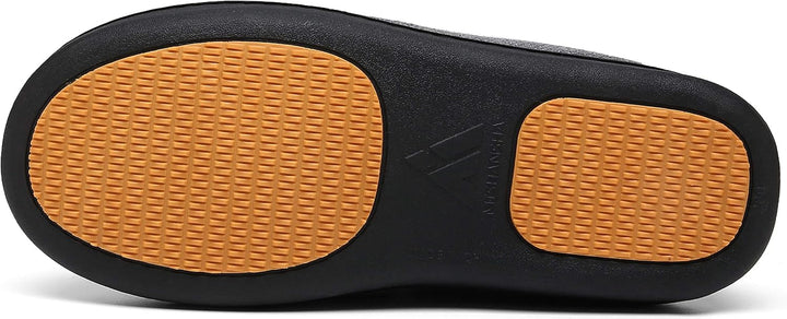 Mishansha Herren Winter Warme Hausschuhe Memory Foam Plüsch Pantoffeln,Gr.39-48, Grau 47 EU