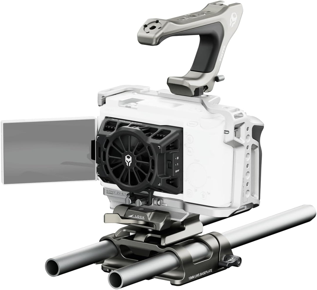Tilta ZV-E1 Cage, Kompletter Kamerakäfig Kompatibel mit Sony ZV-E1 Pro Kit mit NATO-Schiene, Kühlsys