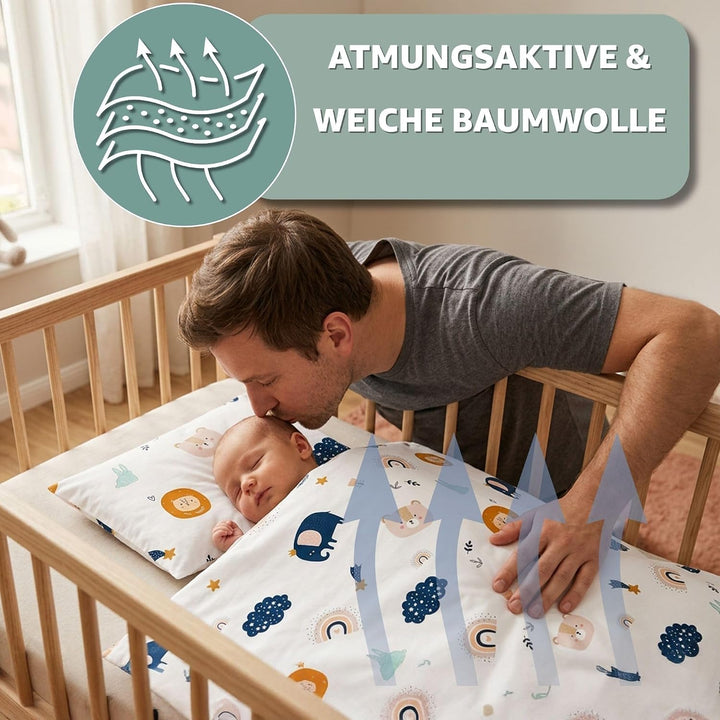 Kinderbettwäsche 100x135 Baumwolle – Bettwäsche Kinder Baby Jungen Mädchen Bettwäsche-Sets Bettbezug
