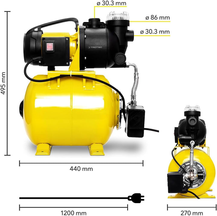 TROTEC TGP 1025 EF Hauswasserwerk mit Vorfilter