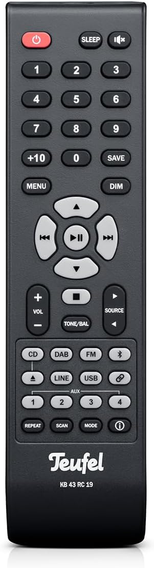 Teufel KOMBO 43 CD-Receiver - Kompakter HiFi-Stereo-Receiver, 2 x 25 Watt, Bluetooth mit aptX®, UKW