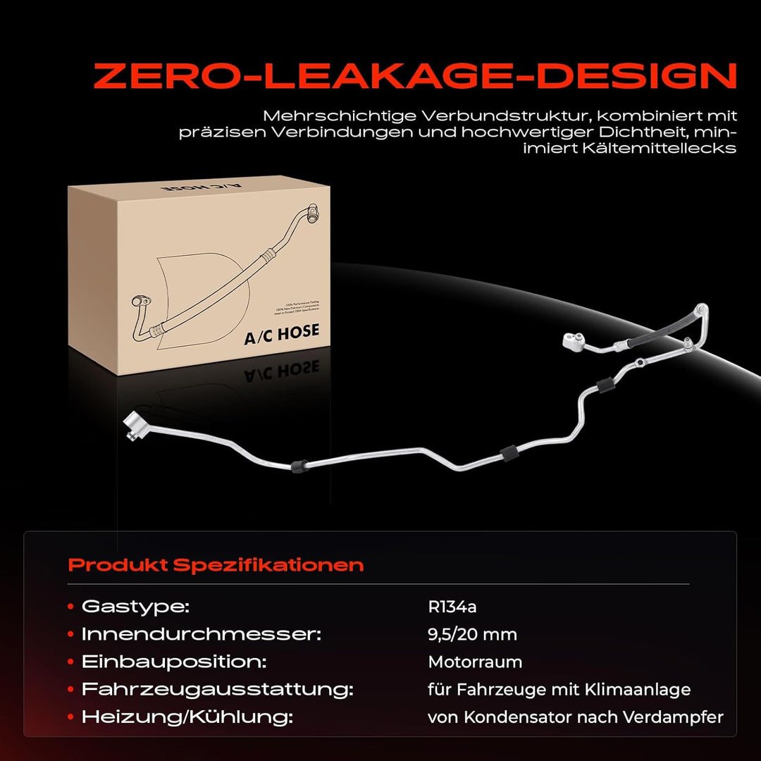 Frankberg Klimaleitung Klimaschlauch Druckleitung Kompatibel mit P.a.s.s.a.t 362 1.4L-2.0L 2010-2014