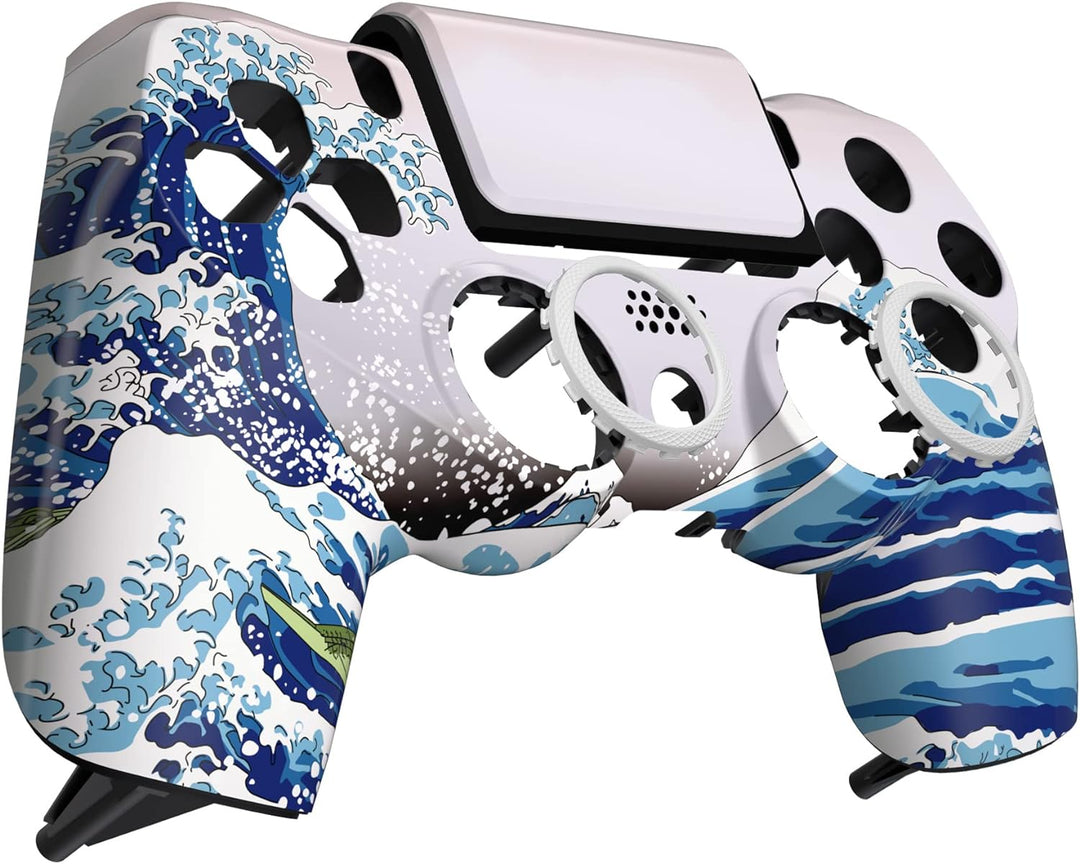 eXtremeRate Ghost Front Hülle&Touchpad&Akzentringe kompatibel mit ps4 Slim Pro Controller, DIY-Ersat