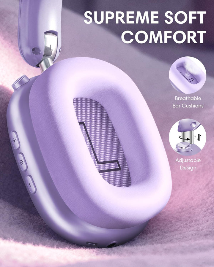 Wentronic Y02 Aktive Noise Cancelling Kopfhörer,60 Std.5 EQ-Musikmodi,Hi-Res-Audio,Tiefe Bässe,faltb