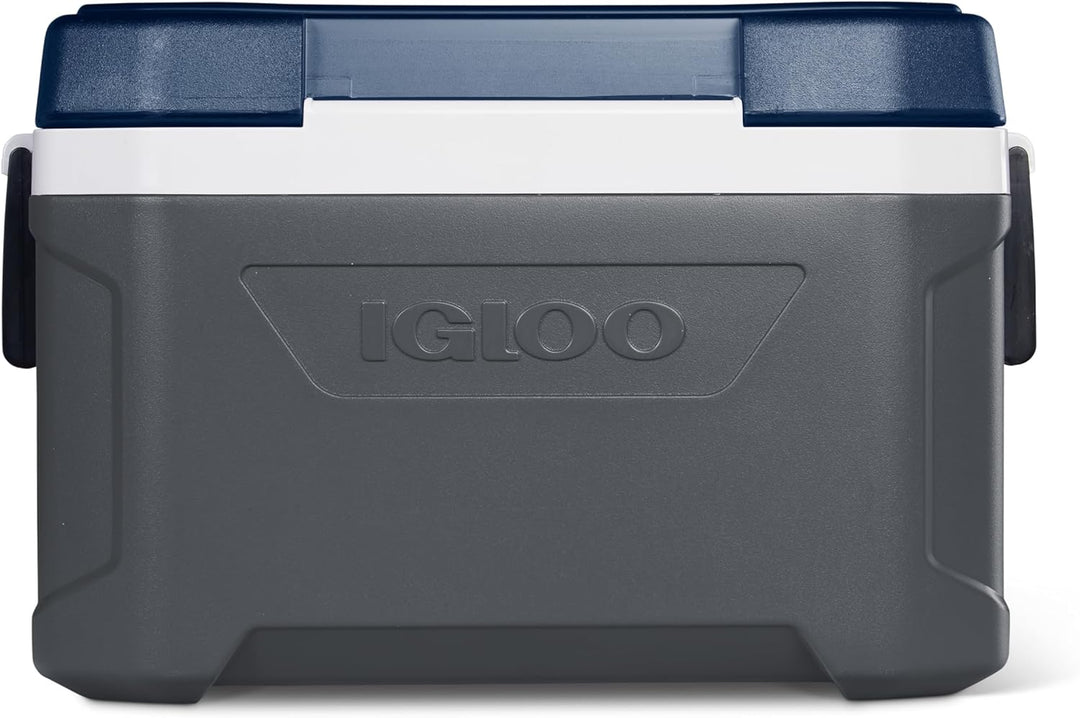 Igloo Maxcold 54 Passiv-Kühlbox, hochwertig Thermobox 51 Liter, Grau, Isolierbehälter für Camping un