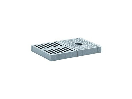 Upmann Kunststoffrost 180x250 mm, grau für Rückstau-Kellerablauf 1577