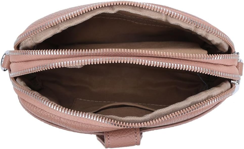 OBC Damen Tasche Crossbody Umhängetasche Bodybag Schultertasche Metallic Handytasche Crossover Kunst