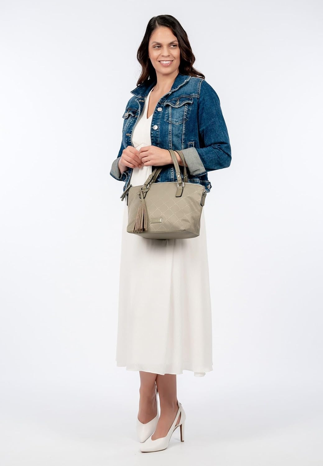 Tamaris Shopper TAS Lisa 32387 Damen Handtaschen Print khaki 910 Einheitsgrösse Khaki, Einheitsgr&#x