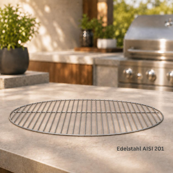 Edelstahl Grillrost - für Kugelgrill Aller namhafter Marken Ø57 cm z.B. Weber - rostfrei von Brandss