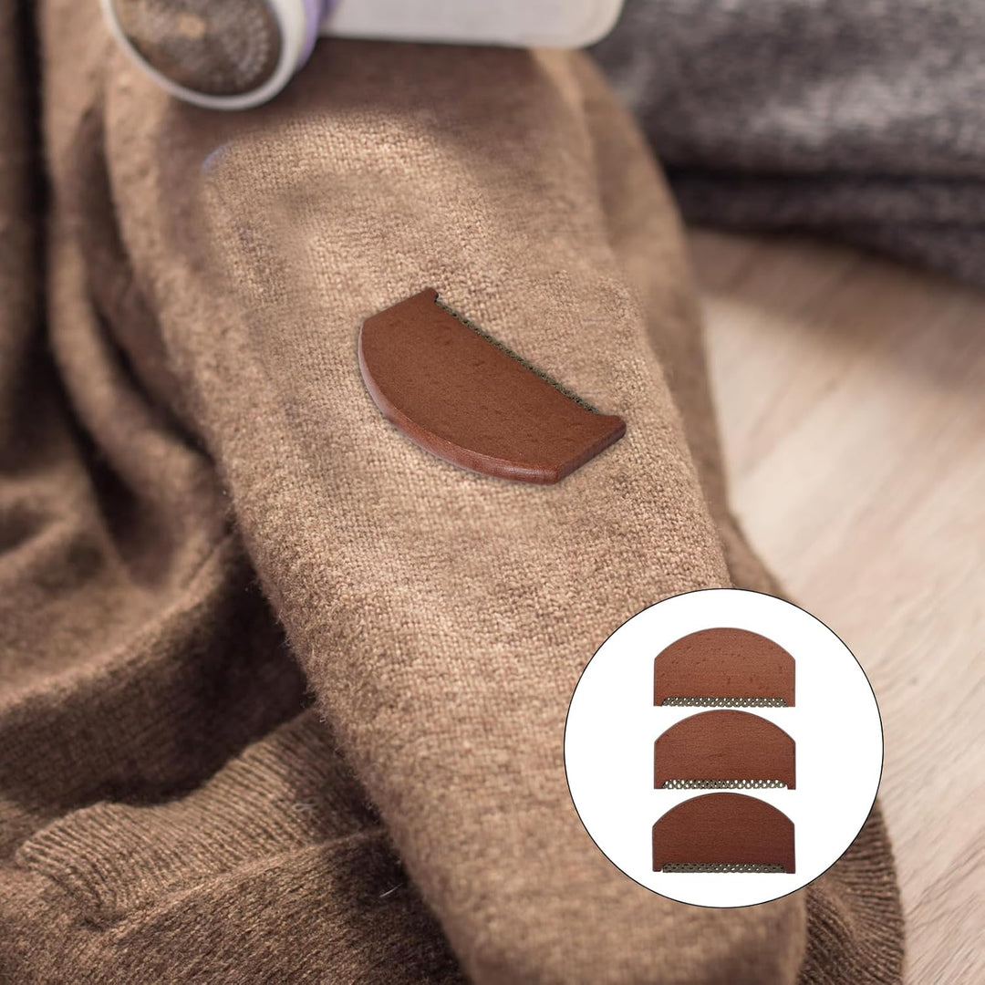 TOYANDONA 3 Stück Kaschmir Fusselentferner mit Holzgriff Tragbarer Knötchenentferner für Pullover Wo