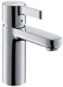 hansgrohe Wasserhahn Metris S (Armatur mit Auslauf Höhe 110mm und Zugstangen-Ablaufgarnitur) Chrom A